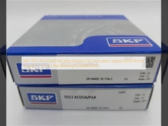 SKF 7013 ACDGA/P4A Velocidade máxima de lubrificação a óleo limitada a 8500 R/min Rolamento de esferas de contato angular 65x100x18mm